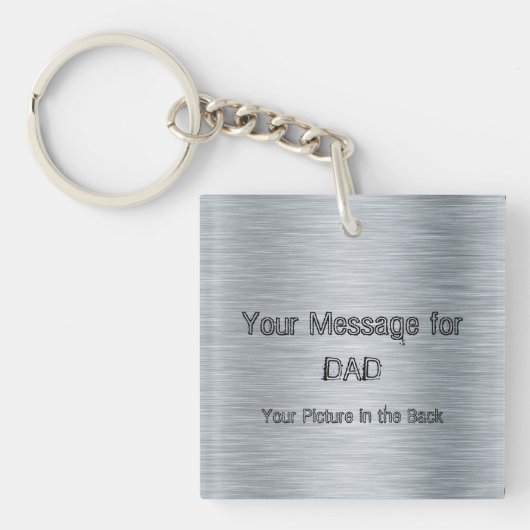 Acrylic Keychain, Metallic Design For DAD Keychain (voorkant)