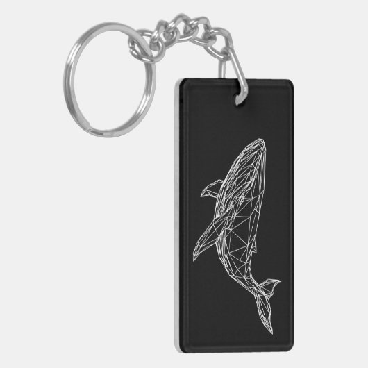 Acrylic Keychain Modern Geometric Whale (Voorkant Links)