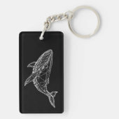 Acrylic Keychain Modern Geometric Whale (achterkant)