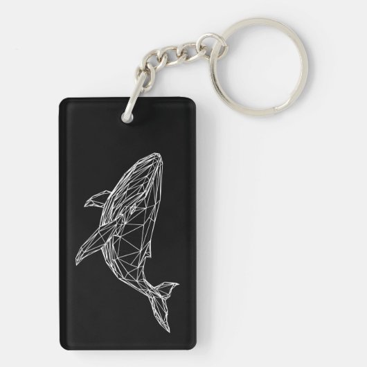 Acrylic Keychain Modern Geometric Whale (achterkant)