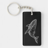 Acrylic Keychain Modern Geometric Whale (Voorkant)