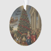 Acrylic Nativity Santa Christmas Tree Ornament (voorkant)