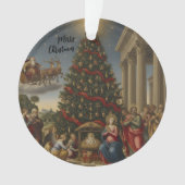 Acrylic Nativity Santa Christmas Tree Ornament (voorkant)