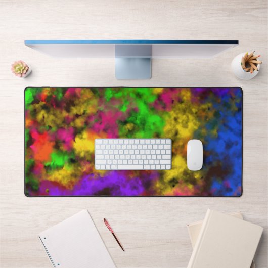 Acrylic Neon Colors Paint Splatter Splash Abstract Bureaumat (Kantoor 1)