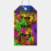 Acrylic Neon Colors Paint Splatter Splash Abstract Cadeaulabel (Voorkant)