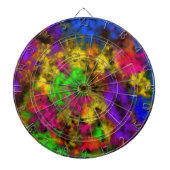 Acrylic Neon Colors Paint Splatter Splash Abstract Dartbord (Voorkant)