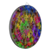 Acrylic Neon Colors Paint Splatter Splash Abstract Dartbord (Voorkant Links)