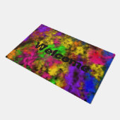 Acrylic Neon Colors Paint Splatter Splash Abstract Deurmat (Schuin)