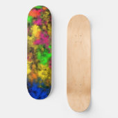 Acrylic Neon Colors Paint Splatter Splash Abstract Persoonlijk Skateboard (Voorkant)