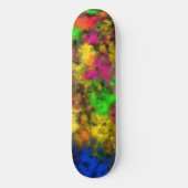 Acrylic Neon Colors Paint Splatter Splash Abstract Persoonlijk Skateboard (Voorkant)