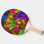 Acrylic Neon Colors Paint Splatter Splash Abstract Tafeltennisbatje (Zijkant)