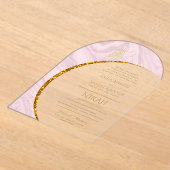 ACRYLIC NIKAH WALIMA Gouden Tekst Elegante Islamit Acryl Uitnodigingen (Laagn)