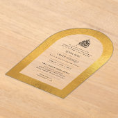 ACRYLIC NIKAH WALIMA Uitnodiging Goud Elegante Isl (Laagn)