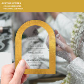 ACRYLIC NIKAH WALIMA Uitnodiging Goud Elegante Isl