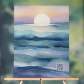 Acrylic Nursery Sign | Indigo Ocean Moon Acryl Bord (Neutraal)