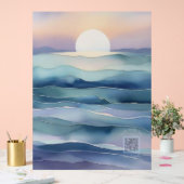 Acrylic Nursery Sign | Indigo Ocean Moon Acryl Bord (Huwelijk)