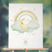 Acrylic Nursery Sign | Sleeping Moon & Pastels Acryl Bord (Neutraal)