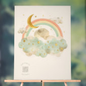 Acrylic Nursery Sign | Watercolor Sleeping Moon Acryl Bord (Neutraal)