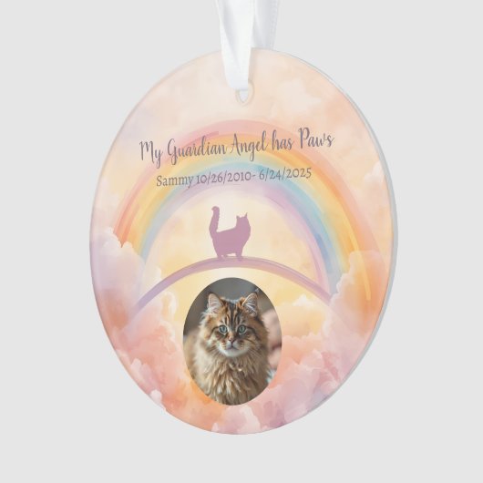 Acrylic Pet Memorial Ornament – My Guardian Angel (voorkant)