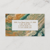 Acrylic pour abstracte Emerald kustlijnBusiness Visitekaartje (Achterkant)