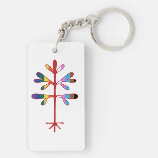 Acrylic Pride Sapling Sleutelhanger (achterkant)