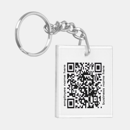 Acrylic QR Code Keychain (Voorkant Links)