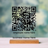 Acrylic QR Code Sign Acryl Bord (Neutraal)