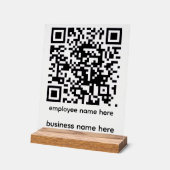 Acrylic QR Code Sign Acryl Bord (Hoek)