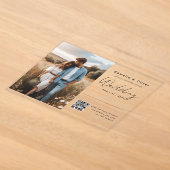 ACRYLIC Save The Date FOTO QR Code RSVP Acryl Uitnodigingen (Laagn)