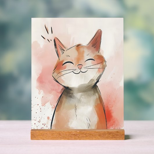 Acrylic Sign cat Acryl Bord (Neutraal)