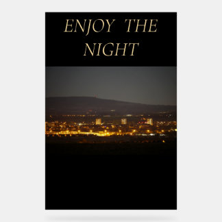 Acrylic Sign ENJOY THE NIGHT Acryl Bord