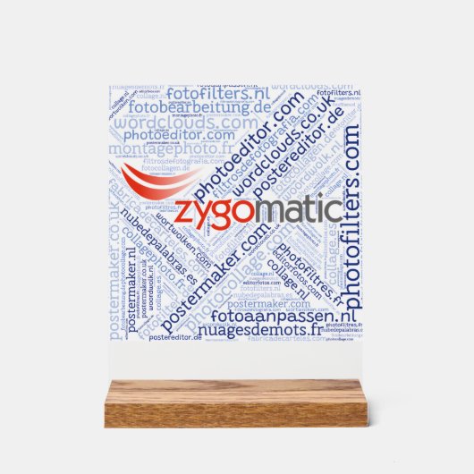 Acrylic Sign (square) Acryl Bord (Voorkant)