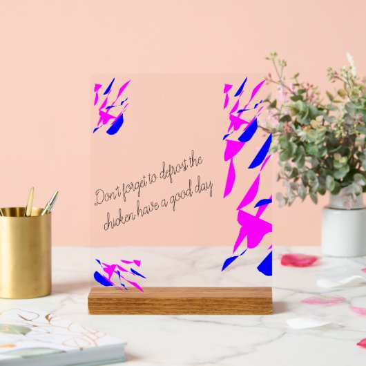 Acrylic sign with stand acryl bord (Huwelijk)