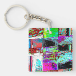 Acrylic Sleutelhanger – Abstract Raster