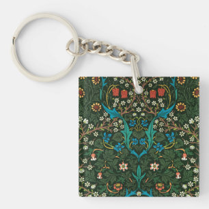 ACRYLIC-SLEUTELHANGER: WILLIAM MORRIS "TULIPS"-ONT SLEUTELHANGER