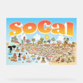 Acrylic SoCal-poster Acryl Bord (Voorkant)