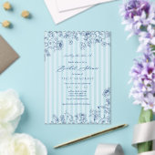 Acrylic Something Blue Bridal Shower Invitation Acryl Uitnodigingen (Insitu (Huwelijk))
