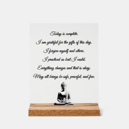 Acrylic tabletop inspirational prayer sign acryl bord