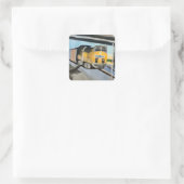 Acrylic Train Art Print | Scenic Indio CA Desert  Vierkante Sticker (Tas)