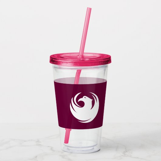 Acrylic Tumbler with flag of Phoenix City Acryl Drinkbeker (Achterkant)