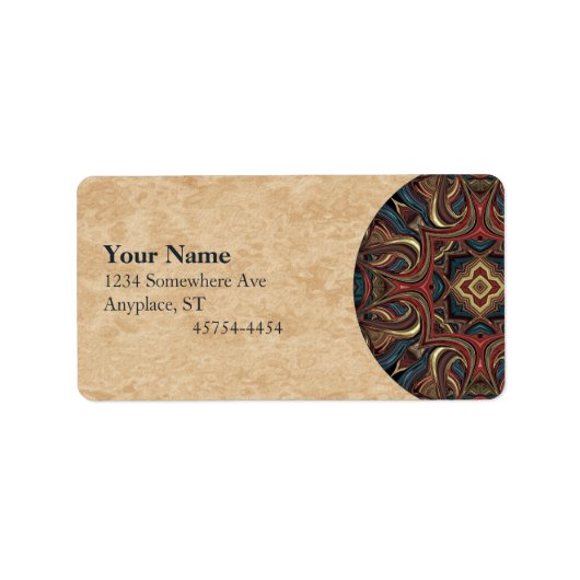 Acrylic Vision Mandala Adres Label (Voorkant)