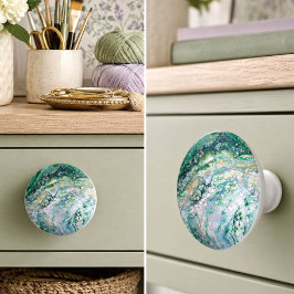 Acrylic Vloeistof Giet Smaragd Draak Keramische Knop