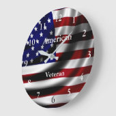 Acrylic Wall Clock American Veteran Grote Klok (Hoek)