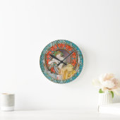 Acrylic Wall Clock Art Nouveau Alphonse Mucha 16 Ronde Klok (Huis)