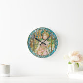 Acrylic Wall Clock Art Nouveau Alphonse Mucha 19 Ronde Klok (Huis)