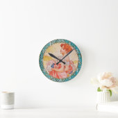 Acrylic Wall Clock Art Nouveau Alphonse Mucha 27 Ronde Klok (Huis)