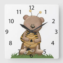 ACRYLIC WALL CLOCK "Cute Bumblebee"