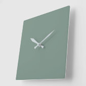 Acrylic Wall Clock, Deep Sage Vierkante Klok (Hoek)