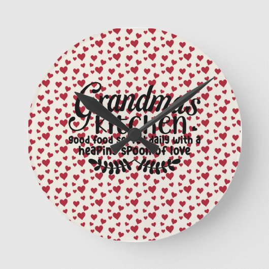 Acrylic wall clock  - Grandma's kitchen Ronde Klok (Voorkant)