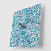 ACRYLIC WALL CLOCK : WILLIAM MORRIS DESIGN VIERKANTE KLOK (Hoek)